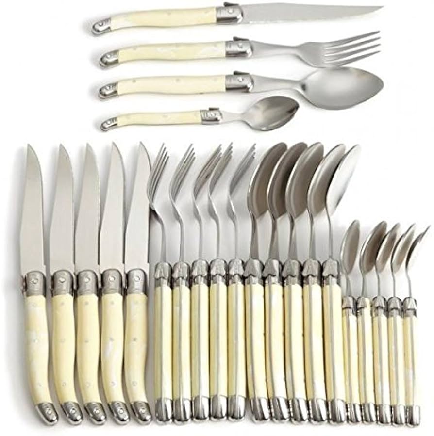 Amazon.com: Laguiole France, Jean Neron Set of 24 Flatware with