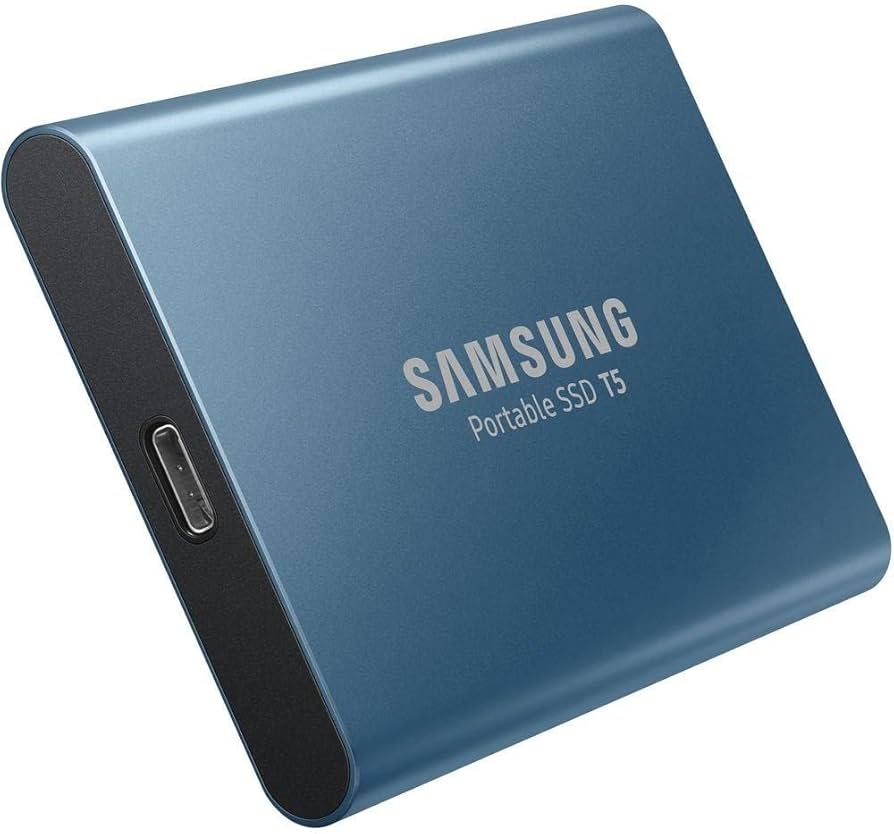 SAMSUNG T5 500GB USB 3.1 Pocket Size Portable External SSD (Blue