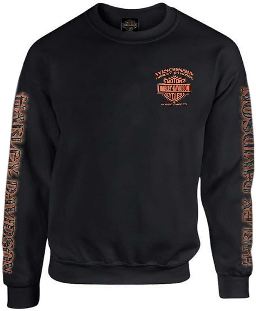 Harley-Davidson Men's Eagle Piston Fleece Pullover Sweatshirt
