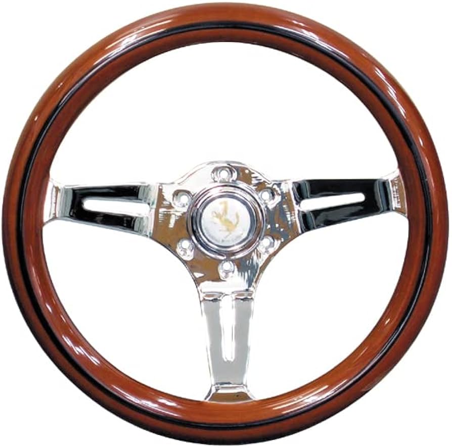 Amazon | 【ウッドタイプ】ウッドステアリング 35cm／ブラウン