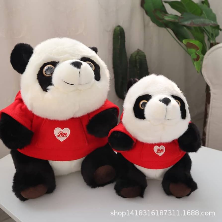 Amazon.co.jp: 成都空港パンダ基地記念品の衛衣パンダのぬいぐるみを模