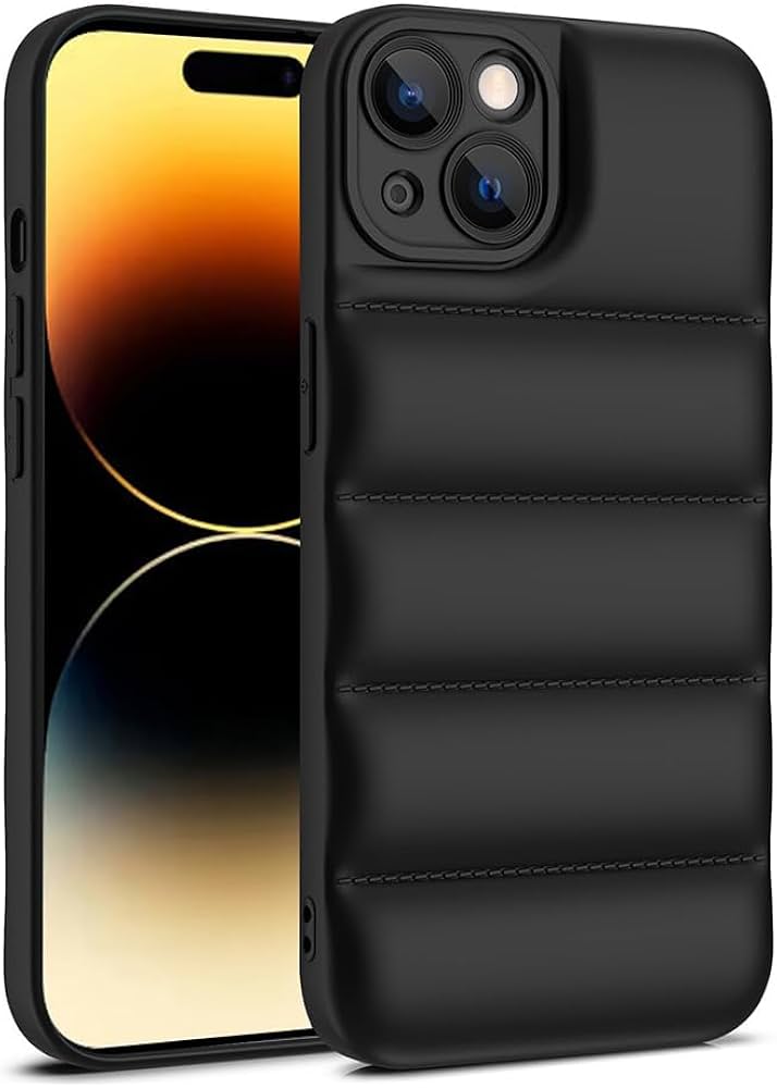 Amazon.com: AMZER Puffer Case for iPhone 15 Black : Cell Phones