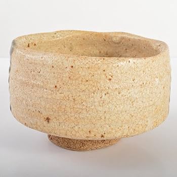 Amazon.co.jp: 人間国宝 荒川豊蔵作 黄瀬戸 茶碗 銘野遊 共布 鵬雲斎