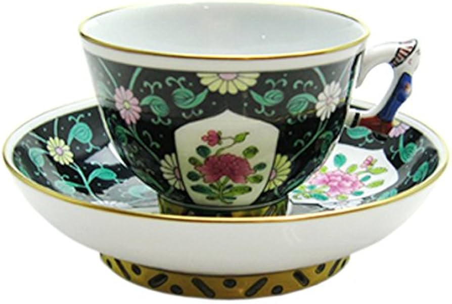 Amazon.co.jp: ヘレンド(HEREND) SN 西安の黒 モカ カップ&ソーサー