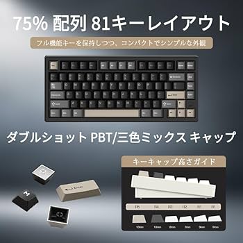 Amazon | WOBKEY Rainy 75 メカニカルキーボード/雨音のような打鍵感