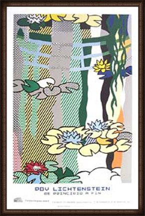 Amazon.co.jp: ポスター ロイ リキテンスタイン 日本風の橋のある睡蓮