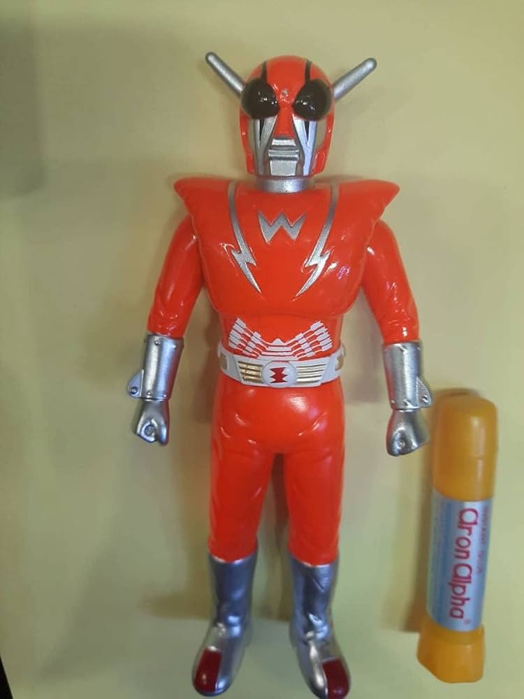 Amazon.co.jp: ヒーロー中国超人 インフラマン 15cm ソフビ オレンジ色