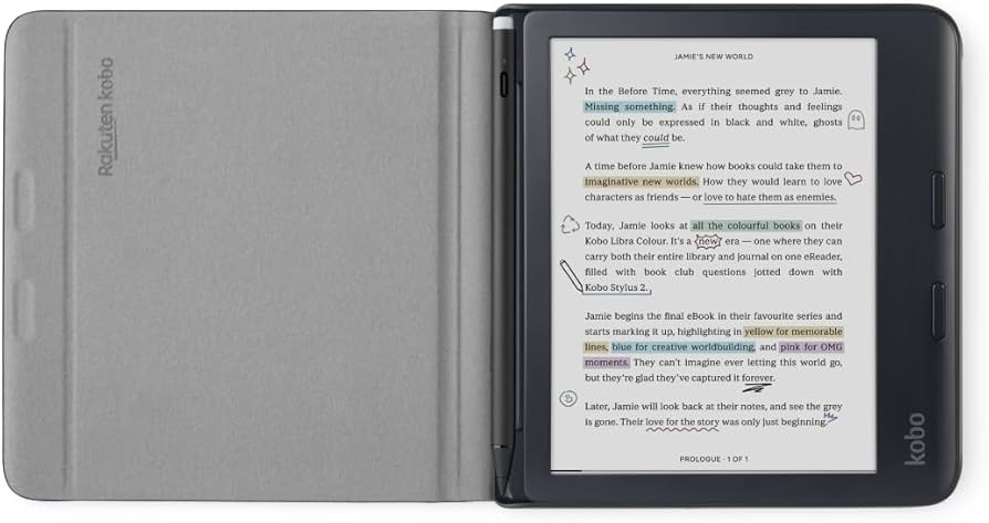 Amazon.com: Kobo Libra Colour Black eReader with Case Bundle
