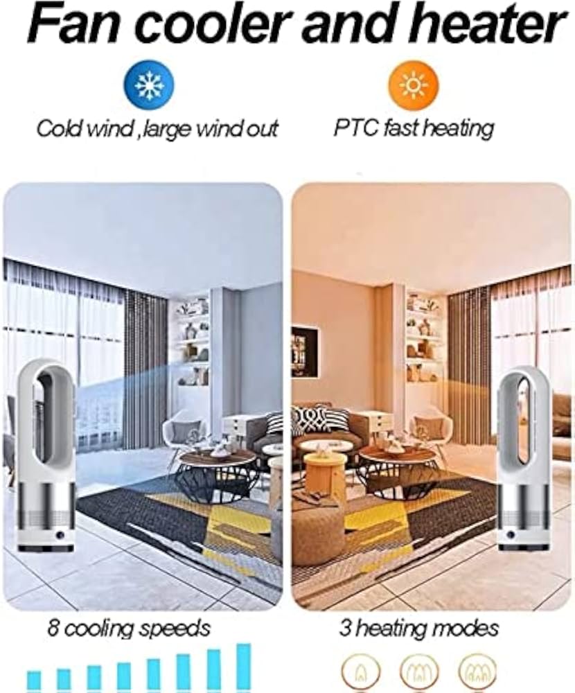 Amazon | 温冷ヒーター、ブレードレスヒーターファン、冷却ファン