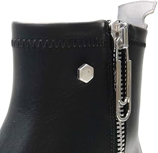 Amazon | [オフホワイト] ブーツ SPONGE SOLE LEATHER ZIP BOOT