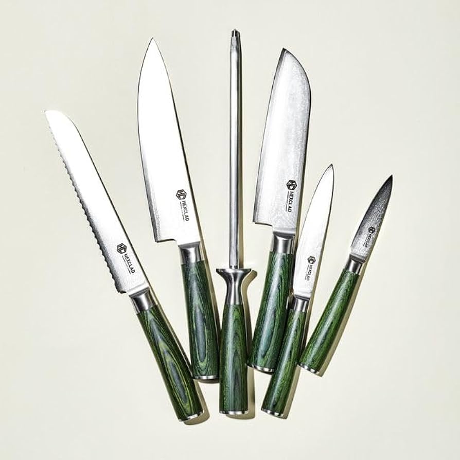 Amazon.com: HexClad Essential Knife Set, 6-Piece, Japanese