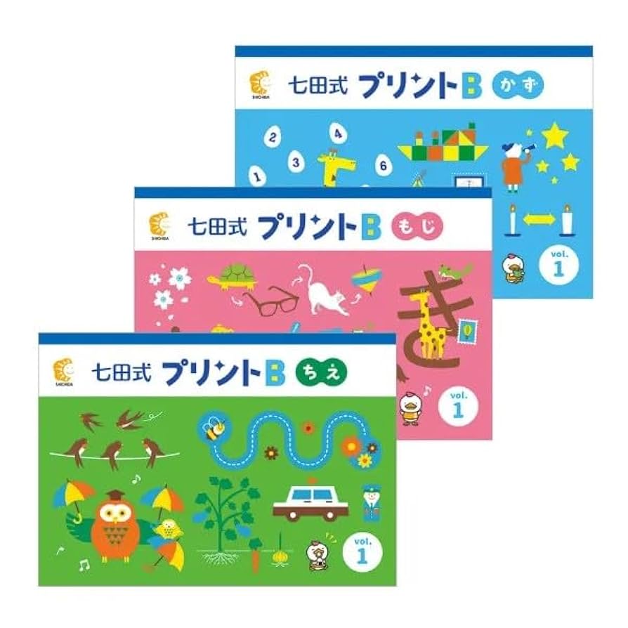 七田式プリントBフルセット 未記入 しちだ ちえ もじ かず vol.1〜10