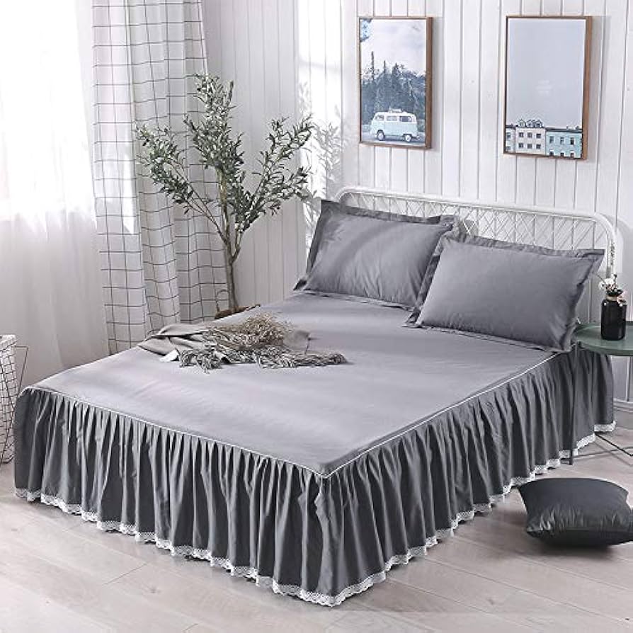 Amazon｜Lucky&Beauty 綿100％ベッドカバー ホワイトレース シングル
