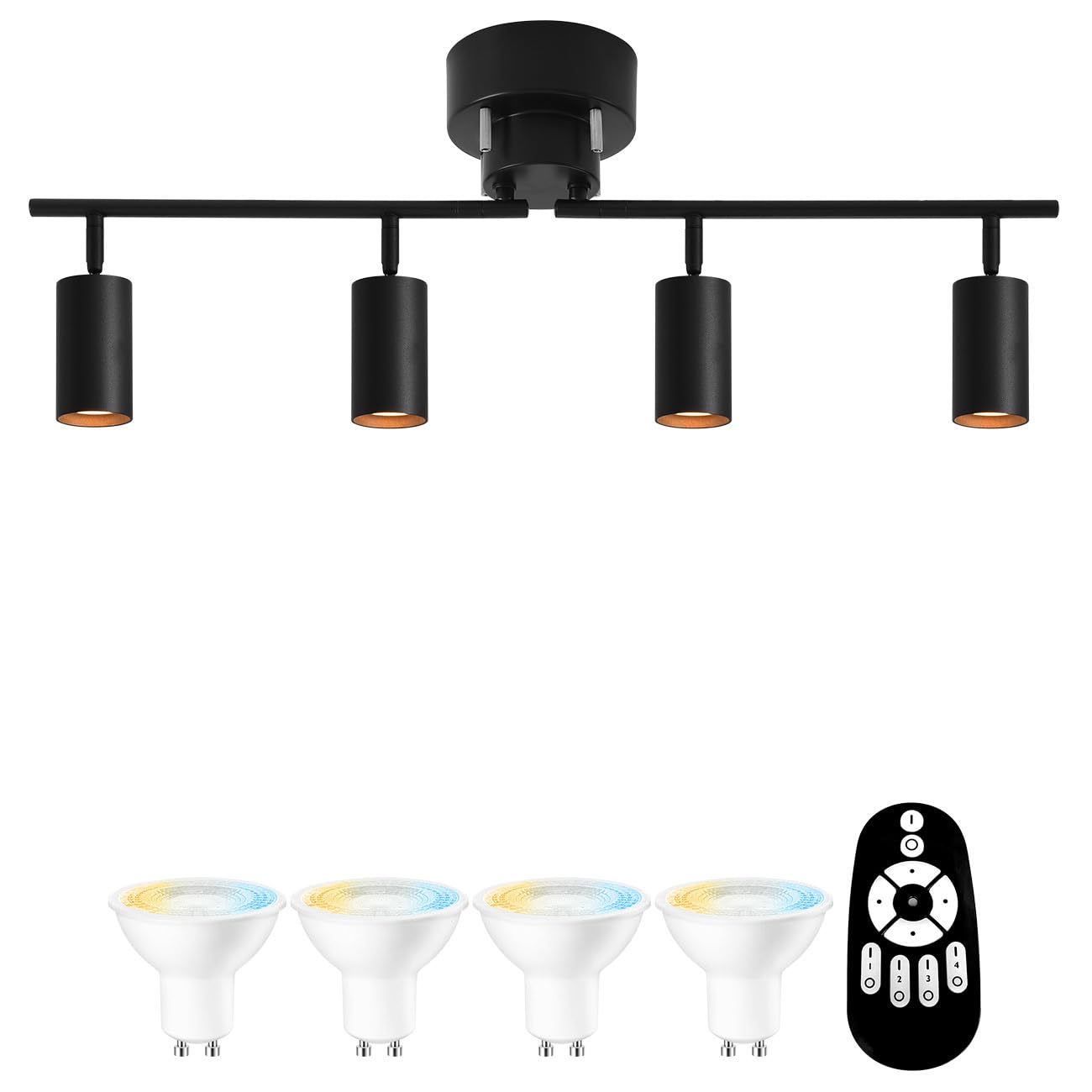 Amazon.co.jp : ANWIO シーリングライト 4灯 スポットライト 700LM 6畳