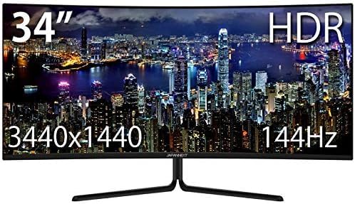 Amazon.co.jp: JAPANNEXT 34インチ ゲーミングモニター 144Hz 1ms