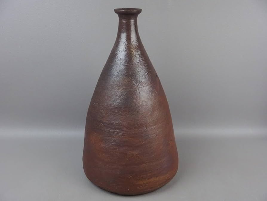 Amazon.co.jp: 【骨董茶道具】古い備前焼古備前窯印有舟徳利高さ約37