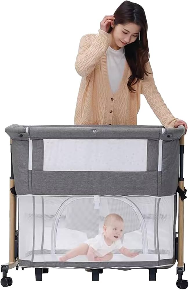 Amazon.co.jp: ZOOBLY ベビーベッド ミニ 添い寝 折りたたみ 持ち運び