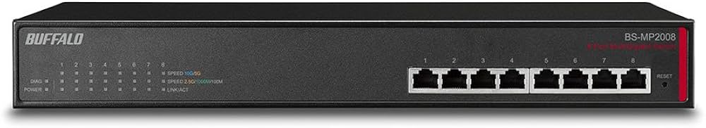 Amazon | BUFFALO マルチギガ(10G/5G/2.5G/1000M/100M)対応スイッチ 8