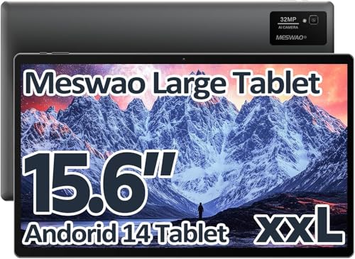 MESWAO - Android 14 タブレット 15.6インチ 大画面 wi-fi モデル の