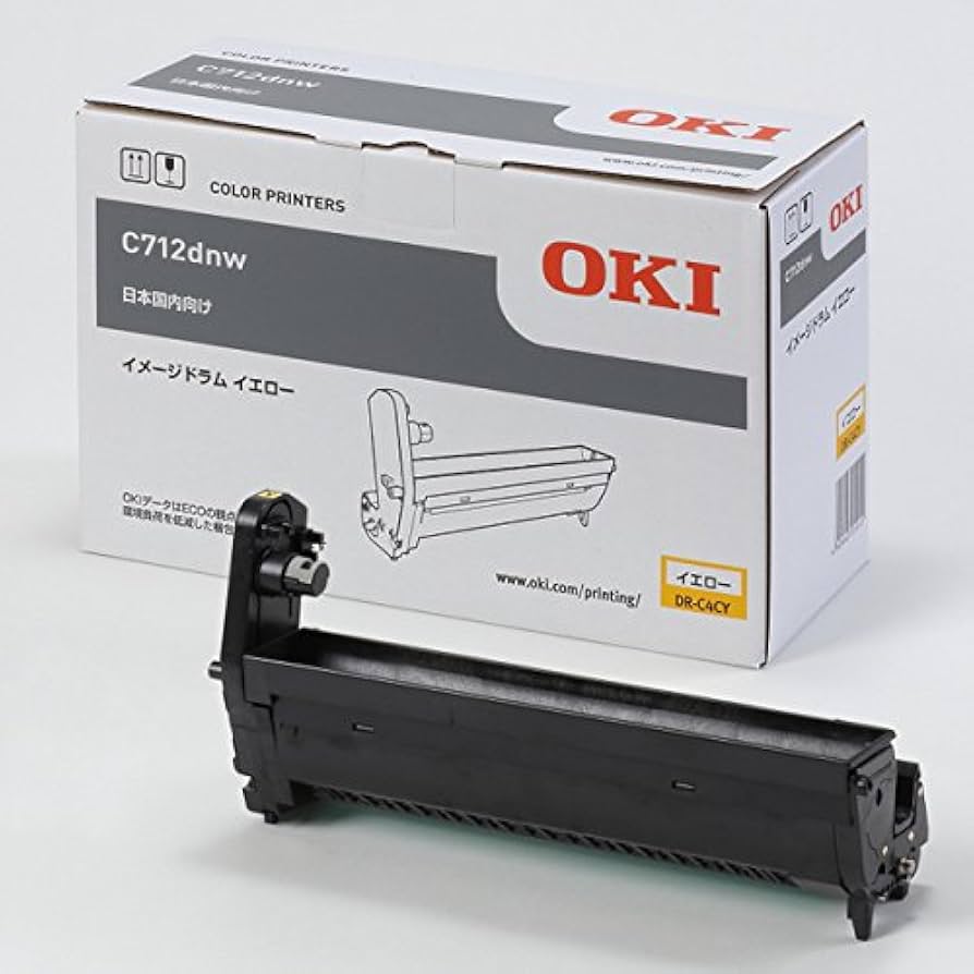 Amazon.co.jp: 沖データ イメージドラム イエロー (C712dnw) DR-C4CY