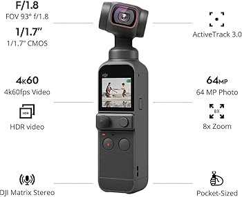 Amazon.com: DJI Pocket 2 Creator Combo, Digital Camera 4K, 1/1.7