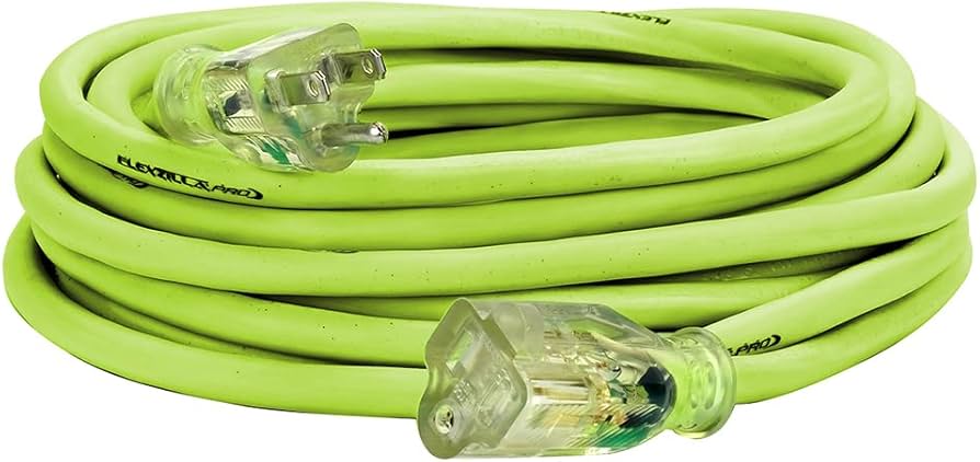 Flexzilla Pro Extension Cord, 14/3 AWG SJTW, 25 ft., Lighted Plug