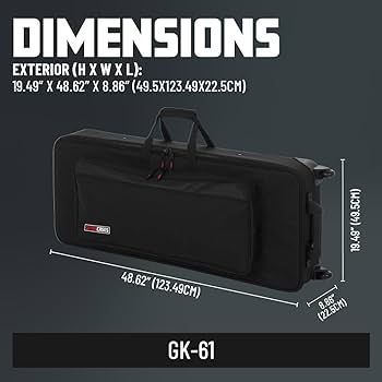 Amazon | Gator Cases ゲーター セミハードケース キーボード用 61鍵盤