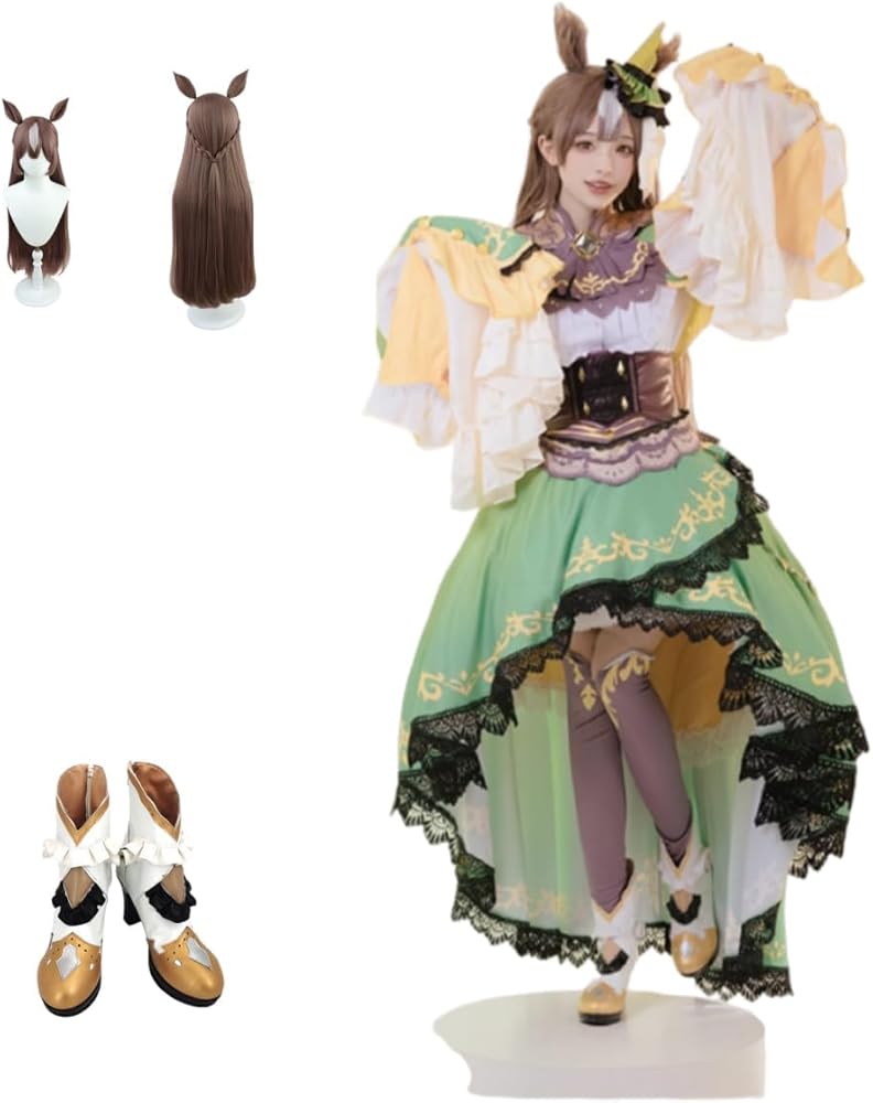 Amazon.co.jp: [CNMHG] コスプレ衣装＋ウィッグ＋靴 耳 しっぽ付き