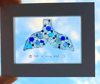 Amazon.co.jp: シーグラスアート mini インテリア雑貨 透けるくじら