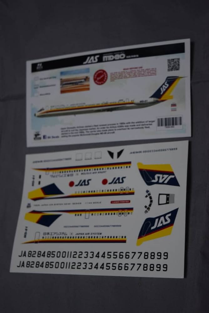 Amazon.co.jp: 1/144 8A製デカール マクドネルダグラスMD-81日本エア