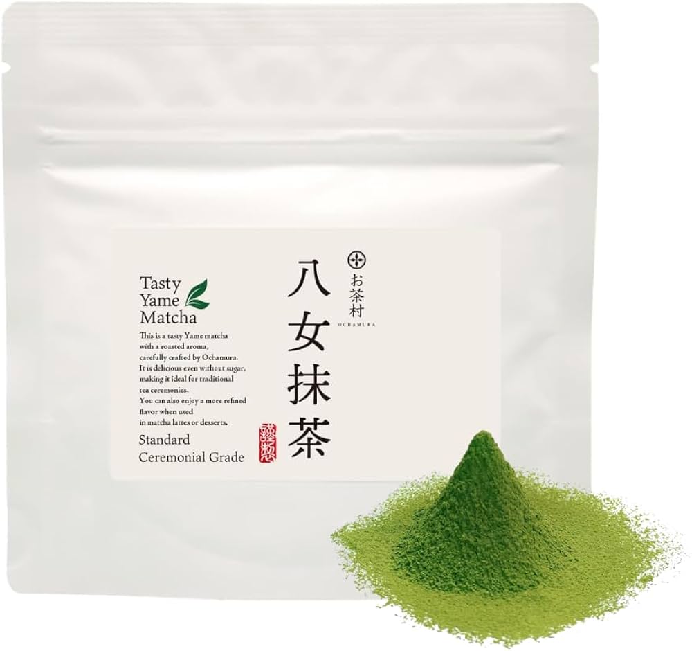 Amazon | 八女 抹茶 40g チャック袋 日本茶鑑定士監修 粉末 matcha