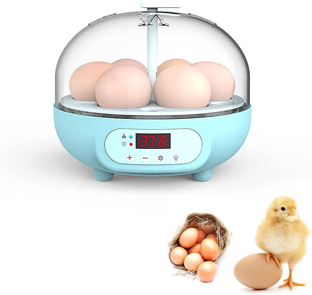 Amazon.co.jp: Moongiantgo 小型自動孵卵器 ふ卵器 自動転卵 鶏卵4個