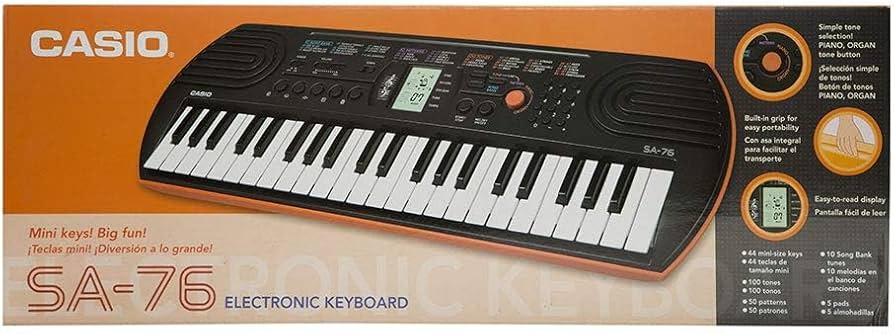 Amazon.co.jp: カシオ(CASIO) ミニキーボード Casiotone SA-76 44ミニ