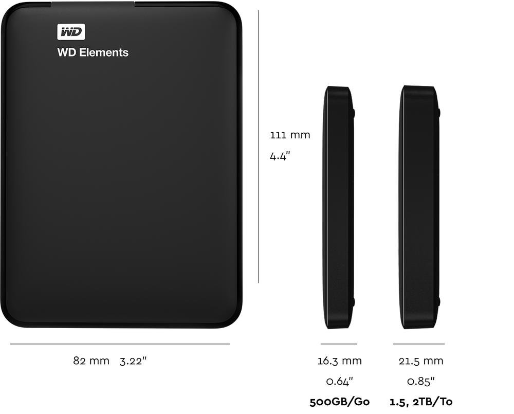 Amazon | WD HDD ポータブルハードディスク 3TB WD Elements Portable