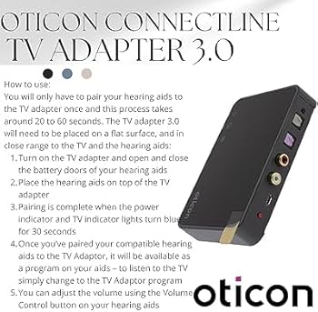Amazon.com: MSTORE INTL Oticon TV Adaptor 3.0 for Opn, Engage and