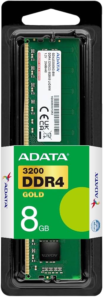 ADATA 8GB, DDR4, 3200MHz (PC4-25600), CL22, DIMM Memory at Amazon.com