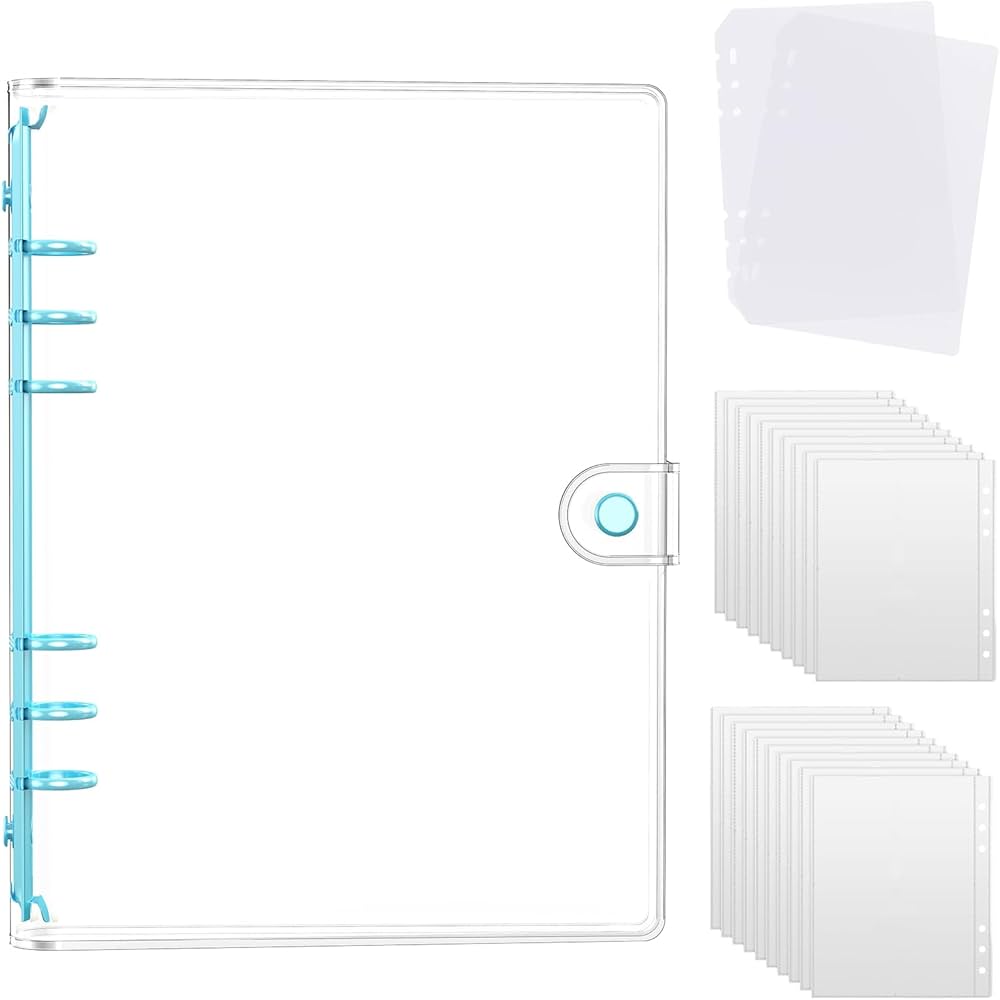 Amazon.co.jp: A5サイズ シール帳 バインダー 透明 6穴 シール台紙20枚