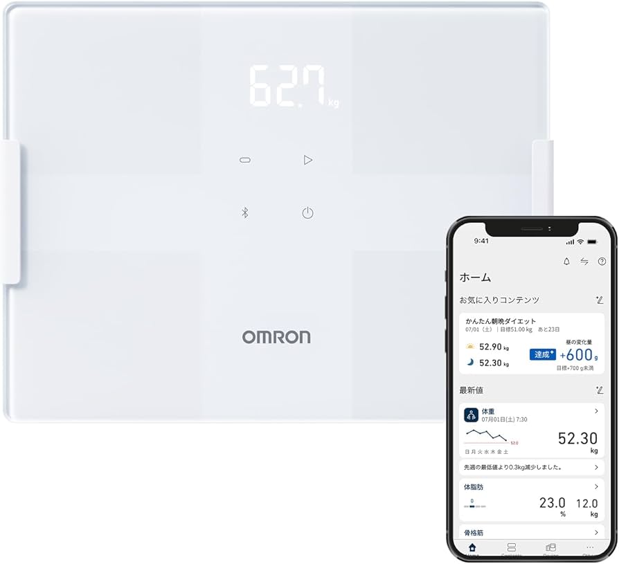 Amazon | オムロン 体重 体組成計 カラダスキャン ホワイト KRD-503T-W