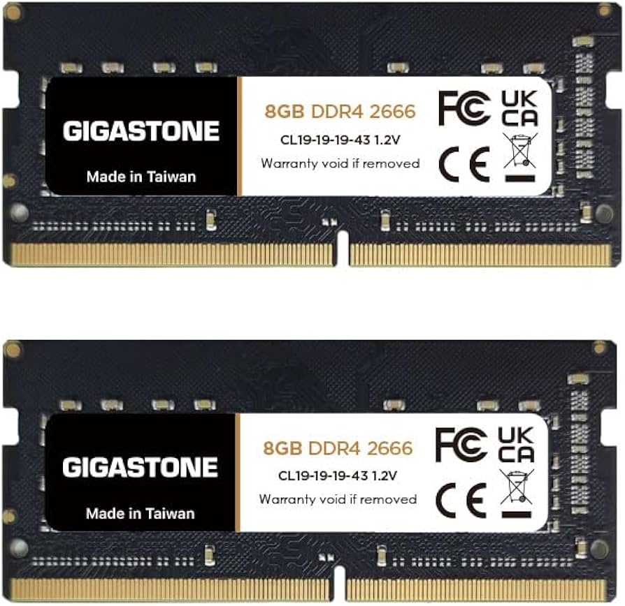 DDR4 RAM Laptop Only】 GIGASTONE 16GB Kit (2x8GB) DDR4 2666MHz