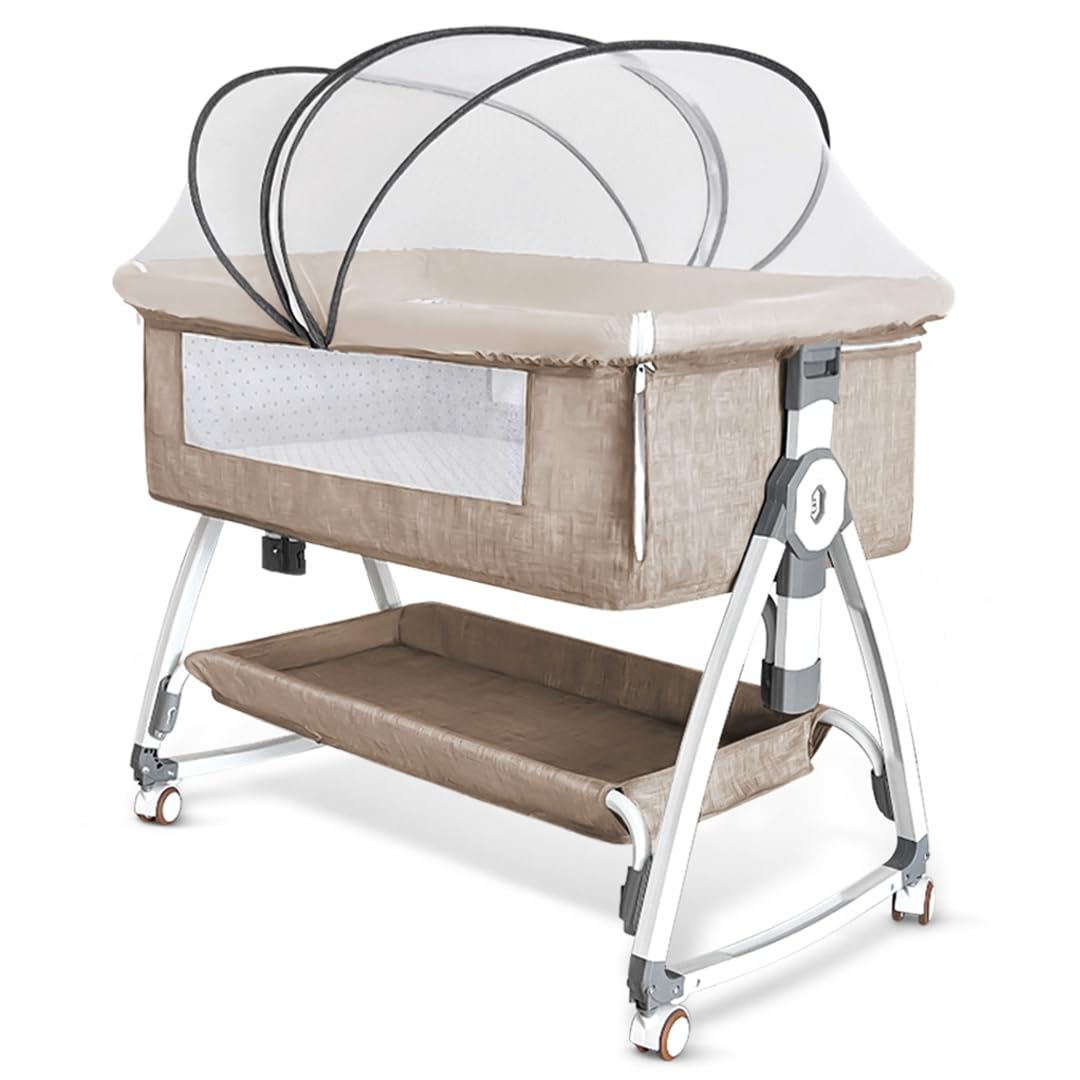 Amazon.co.jp: Oqhvup ベビーベッド 添い寝 乳児用ベッド 新生児ベッド