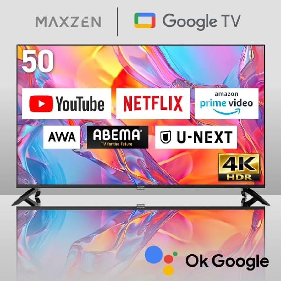 Amazon | MAXZEN テレビ 50型 Googleテレビ 50インチ グーグルテレビ
