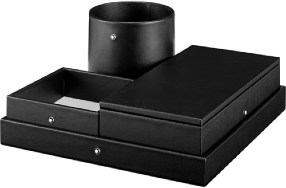 Amazon.co.jp: Montblanc デスクアクセサリー レザー 多機能トレイ 4個