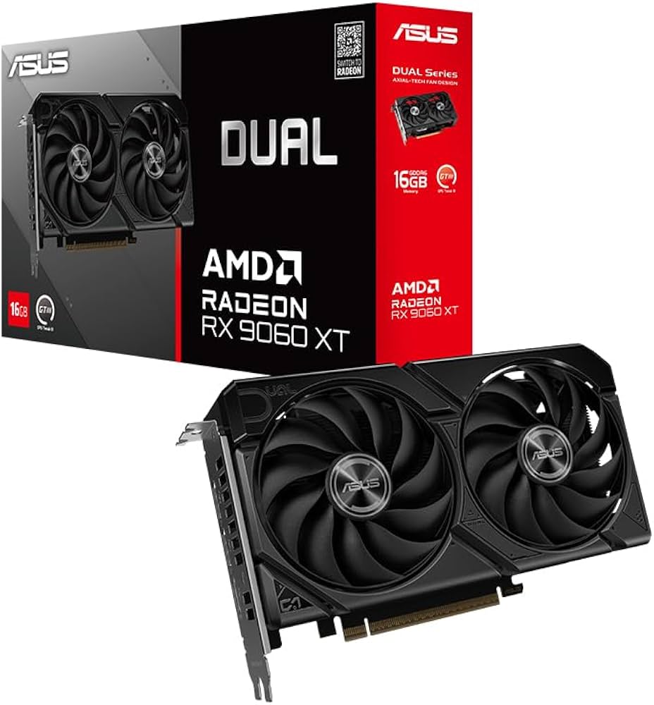 Amazon | ASUS AMD Dual Radeon RX 9060 XT 16GB GDDR6ビデオカード