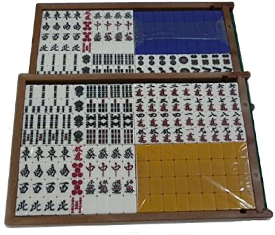 Amazon.co.jp: 全自動麻雀卓【雀友】用麻雀牌 《紺色・黄色2面1