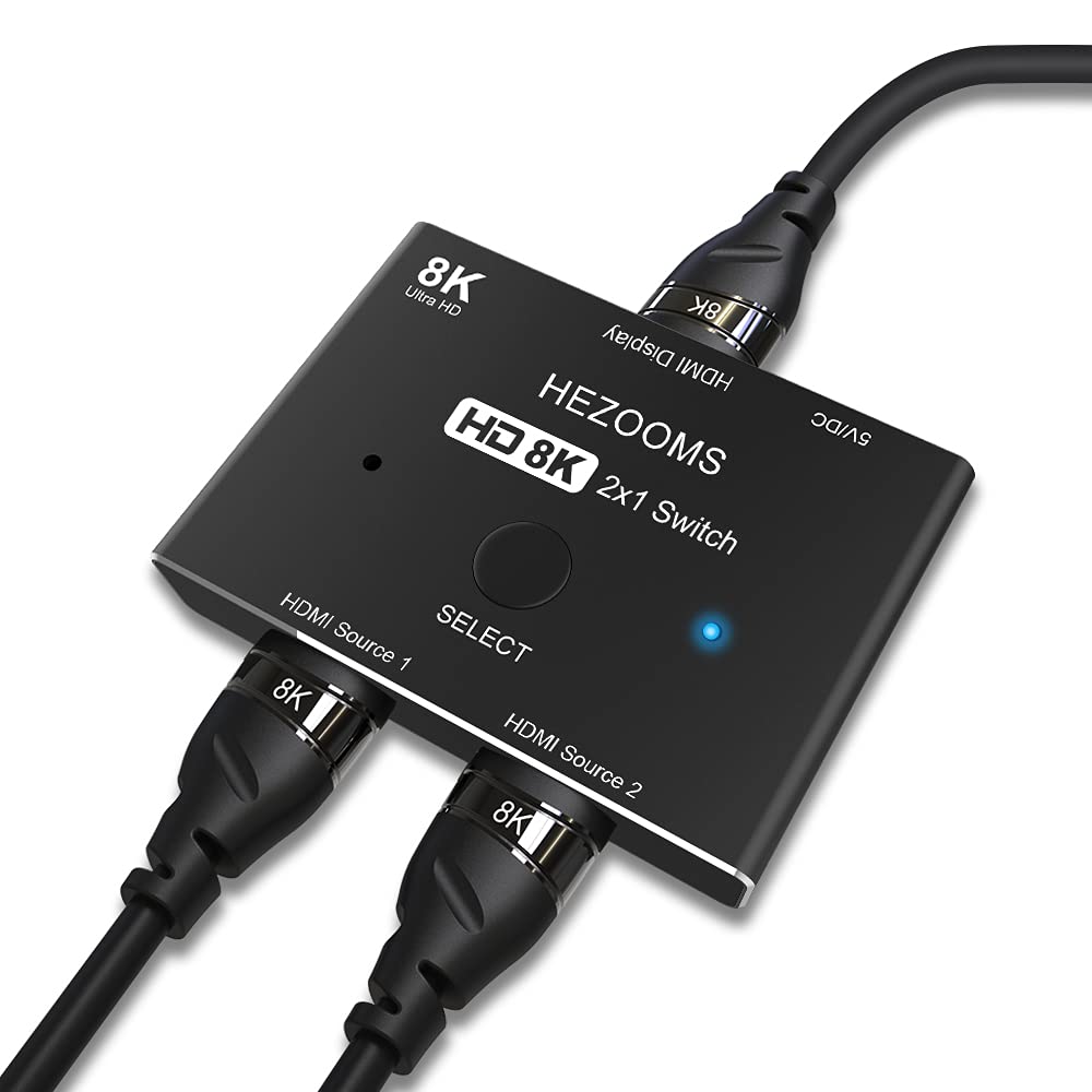 Amazon.com: New 8K Switcher HDMI 2.1 Switch Directional 2 in1 Out