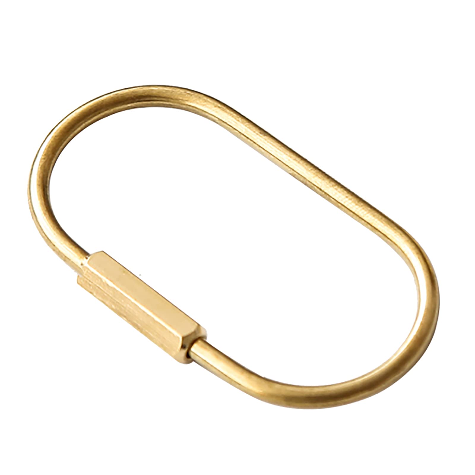 Amazon | TSUBASI ゴールドキーリング スクリューロック キーホルダー