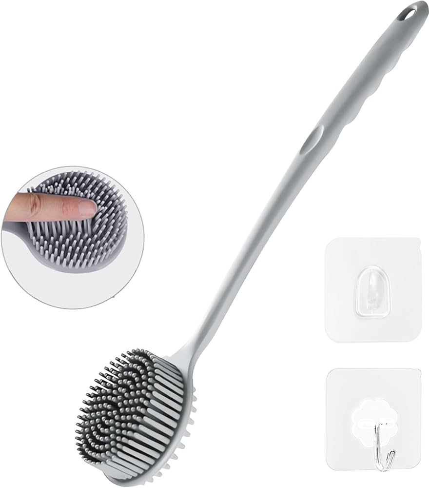 Amazon | ボディブラシ 両面ブラシ マッサージ シリカゲルボディブラシ