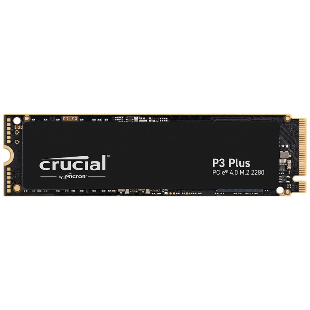 Crucial P3 Plus PCIe Gen4 NVMe 1TB SSD, Up to 5,000MB/s Read