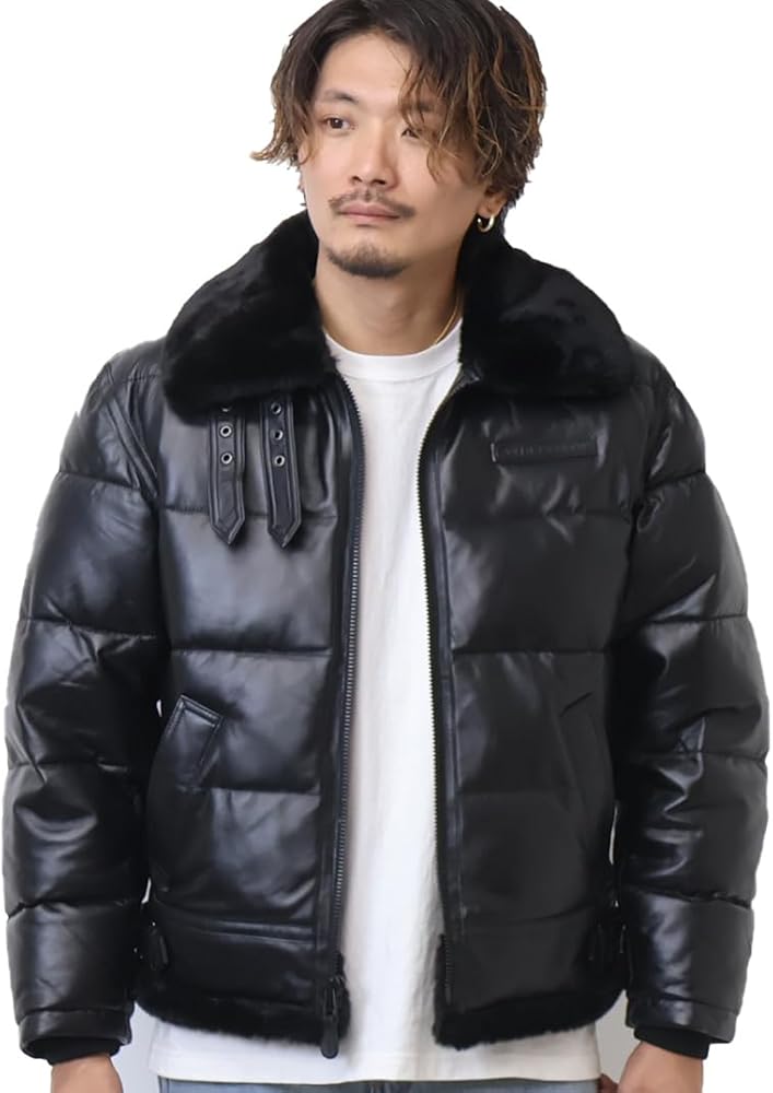 Amazon.co.jp: [アヴィレックス] レザー ダウンジャケット 783-3250066