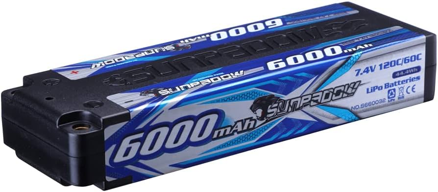 Amazon.co.jp: SUNPADOW 2S 7.4V 120C 6000mAhハードケースRC リポ